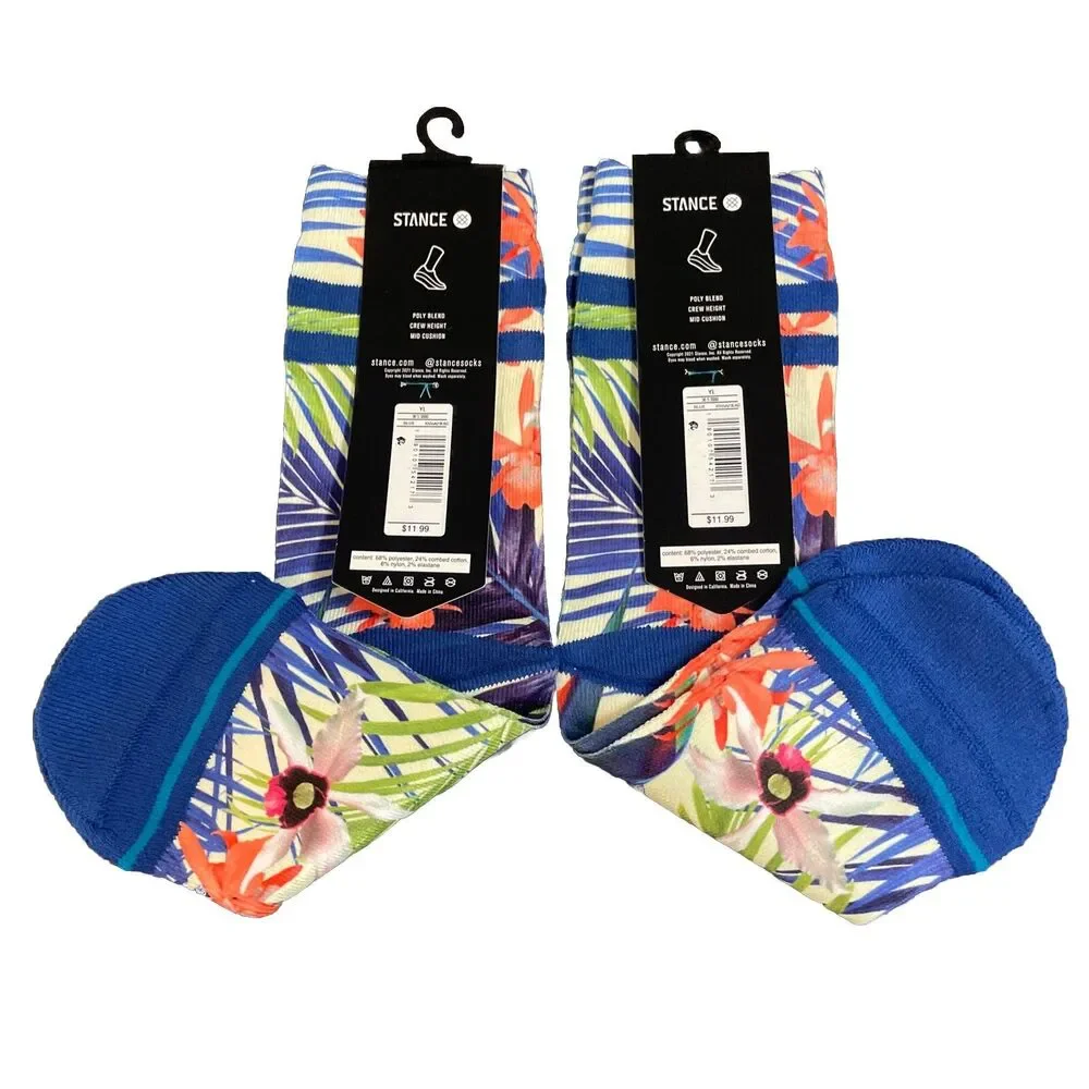 Stance Kids Casual Sock 2 Pairs Sz YL 3 - 5.5 Dwayne Wade's Collection